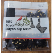 Kadın Tüllü Sütyen Slip Takım - 1