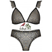 Kadın Tüllü Sütyen Slip Takım - 2