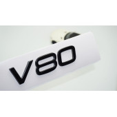 DK Tuning V80 Siyah ABS 3M 3D Bagaj Yazı Logo Volvo İle Uyumlu - 1
