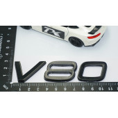 DK Tuning V80 Siyah ABS 3M 3D Bagaj Yazı Logo Volvo İle Uyumlu - 4