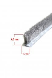 KALİTE - Alüminyum Pvc Kapı Pencere Cam Balkon Kıl Fitili En 6,7 - Kıl Uzunluğu 6,5 mm 5 mt - 1