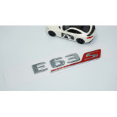 DK Tuning E63S Bagaj Kırmızı Krom ABS Yazı Logo Benz İle Uyumlu thumbnail 2