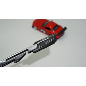 DK Kia GT Line Bagaj Logo 3M 3D Krom Siyah Metal Logo - 1