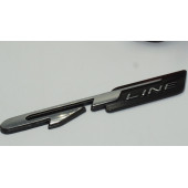 DK Kia GT Line Bagaj Logo 3M 3D Krom Siyah Metal Logo - 3