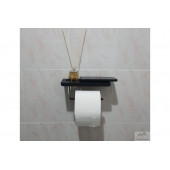 Risingmaber Metal Mat Siyah Telefon Raflı Hediye Kokulu Tuvalet Kağıtlık( Koku Hediyeli) - 3