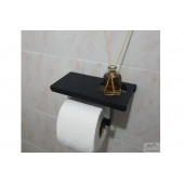Risingmaber Metal Mat Siyah Telefon Raflı Hediye Kokulu Tuvalet Kağıtlık( Koku Hediyeli) - 6