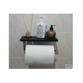 Risingmaber Siyah Metal Havlu Askısı Mutfak Banyo Raflı Havluluk Metal Raflı Havluluk(Koku Hediyeli) - 1
