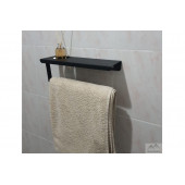 Risingmaber Siyah Metal Havlu Askısı Mutfak Banyo Raflı Havluluk Metal Raflı Havluluk(Koku Hediyeli) - 3