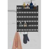 Risingmaber Metal Mat Siyah Asma Aparatlı Banyo Bölmeli Duvar Organizeri Banyo Düzenleyici(Koku Hediyeli) - 1