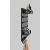 Risingmaber Metal Mat Siyah Asma Aparatlı Banyo Bölmeli Duvar Organizeri Banyo Düzenleyici(Koku Hediyeli) - 5