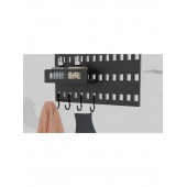 Risingmaber Metal Mat Siyah Asma Aparatlı Banyo Bölmeli Duvar Organizeri Banyo Düzenleyici(Koku Hediyeli) - 6