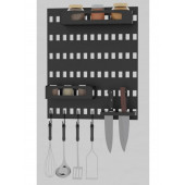 Risingmaber Metal Mat Siyah Asma Aparatlı Mutfak Bölmeli Duvar Organizeri Mutfak Düzenleyici(Koku Hediyeli) - 1