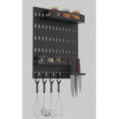 Risingmaber Metal Mat Siyah Asma Aparatlı Mutfak Bölmeli Duvar Organizeri Mutfak Düzenleyici(Koku Hediyeli) - 3