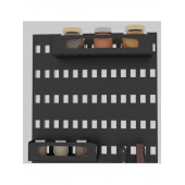 Risingmaber Metal Mat Siyah Asma Aparatlı Mutfak Bölmeli Duvar Organizeri Mutfak Düzenleyici(Koku Hediyeli) - 7