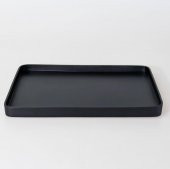 Selim Dekor Victoria Dikdörtgen Tepsi Büyük Siyah - 1