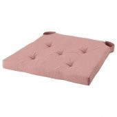 Sandalye Minderi Pembe Renk MeridyenDukkan 35/42x40x4 cm IKEA Cırt Cırtlı Bantlı - 1