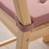 Sandalye Minderi Pembe Renk MeridyenDukkan 35/42x40x4 cm IKEA Cırt Cırtlı Bantlı - 3