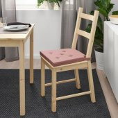 Sandalye Minderi Pembe Renk MeridyenDukkan 35/42x40x4 cm IKEA Cırt Cırtlı Bantlı - 4