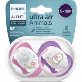 AVENT ULTRA AİR ANİMALS 6-18 AY 2Lİ KIZ EMZİK - 1