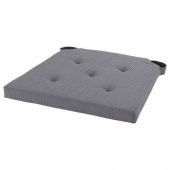 Sandalye Minderi  Gri Renk MeridyenDukkan 35/42x40x4 cm IKEA Cırt Cırtlı Bantlı - 1