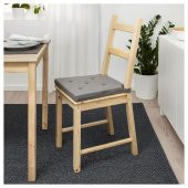 Sandalye Minderi  Gri Renk MeridyenDukkan 35/42x40x4 cm IKEA Cırt Cırtlı Bantlı - 4