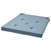 Sandalye Minderi Mavi Renk MeridyenDukkan 35/42x40x4 cm IKEA Cırt Cırtlı Bantlı - 1