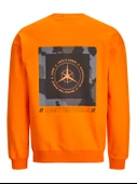 JACK JONES Erkek Yuvarlak Yaka Arkası Baskılı Sweatshirt 12229874 thumbnail 5