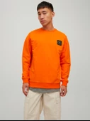 JACK JONES Erkek Yuvarlak Yaka Arkası Baskılı Sweatshirt 12229874 thumbnail 4