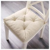 Sandalye Minderi Cırtlı Ekru Renk 40/35x38x7 Cm MeridyenDukkan Cırt-Cırtlı-Pamuklu - 2
