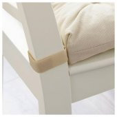 Sandalye Minderi Cırtlı Ekru Renk 40/35x38x7 Cm MeridyenDukkan Cırt-Cırtlı-Pamuklu - 3