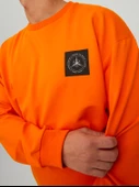 JACK JONES Erkek Yuvarlak Yaka Arkası Baskılı Sweatshirt 12229874 thumbnail 8