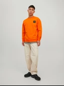 JACK JONES Erkek Yuvarlak Yaka Arkası Baskılı Sweatshirt 12229874 thumbnail 7