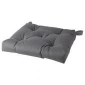 Sandalye Minderi Cırt Koyu Gri Renk 40/35x38x7 Cm MeridyenDukkan Cırt-Cırtlı-Pamuklu - 1