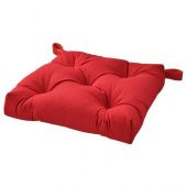 Sandalye Minderi Kırmızı Renk 40/35x38x7 Cm MeridyenDukkan Cırt-Cırtlı IKEA-Pamuklu - 1