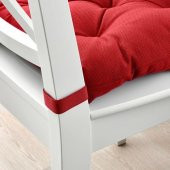 Sandalye Minderi Kırmızı Renk 40/35x38x7 Cm MeridyenDukkan Cırt-Cırtlı IKEA-Pamuklu - 3