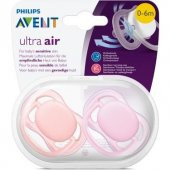 AVENT ULTRA AİR 0-6 AY KIZ 2 Lİ EMZİK - 1