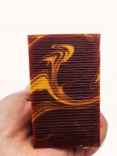 Su Yeşili Kırmızı Hareli Sıkma Kehribar Tesbih Hammaddesi thumbnail 2