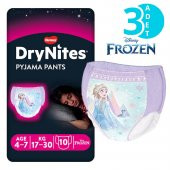 Huggies Drynites Kız 4-7 Yaş 17-30 Kg 30 Adet Emici Gece Külodu - 1