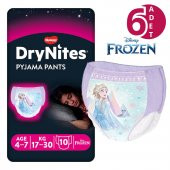 Huggies Drynites Kız 4-7 Yaş 17-30 Kg 60 Adet Emici Gece Külodu - 1