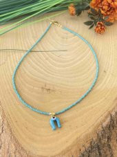 Aksesuar Çarşısı Murano Turkuaz Nal Nazar Boncuk Tasarımlı Kolye thumbnail 2