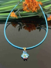 Aksesuar Çarşısı Murano Turkuaz Penguen Tasarımlı Kolye thumbnail 1