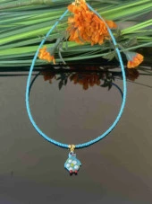 Aksesuar Çarşısı Murano Turkuaz Penguen Tasarımlı Kolye thumbnail 3