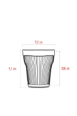 Akrilik Füme Tekli Kısa Bardak & Su Meşrubat Kahve Yanı Bardağı 300 ml ( Cam Değildir ) - 4
