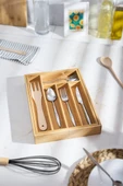 Bambu Ayarlanabilir Çekmece içi Kaşıklık & Çekmece İçi Organizer (25*35*5 / 39*35*5) - 3