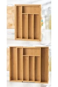 Bambu Ayarlanabilir Çekmece içi Kaşıklık & Çekmece İçi Organizer (25*35*5 / 39*35*5) - 5