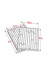 2 Lİ Bambu Kesme Tahtası Sunum Tahtası 22x32 - 3