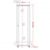 Legend 22U Eco 19 INC Dikili Tip Rack Kabinet 600x600x1120mm Siyah - 5