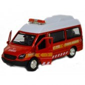 Çek Bırak Metal Sesli Ve Işıklı İtfaiye Minibüsü - 2