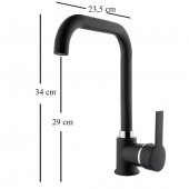 Venita Star Siyah Mutfak Eviye Batarya thumbnail 2