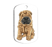 Shar Pei Resimli Köpek Künyesi - 1